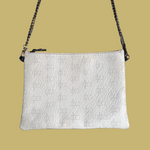 Load image into Gallery viewer, Lunar 2 Solar - Rectangle Clutch Cross-body Bag With Chain - White
