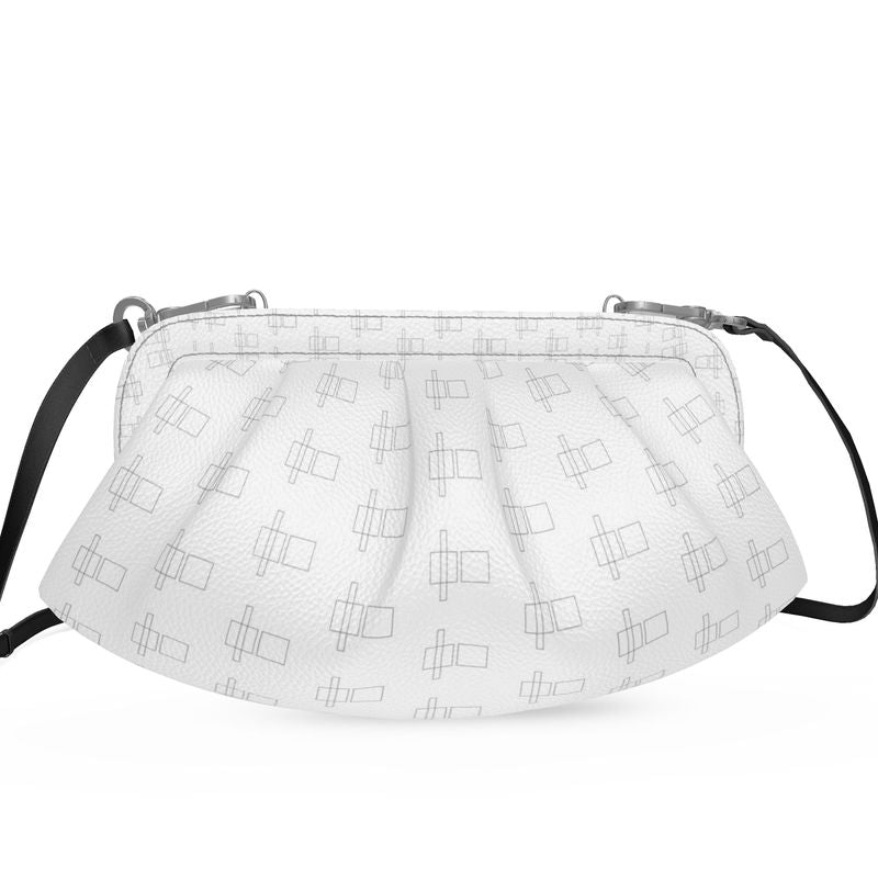 Lunar 2 Solar - Geometrics white Pleated Soft Frame Bag