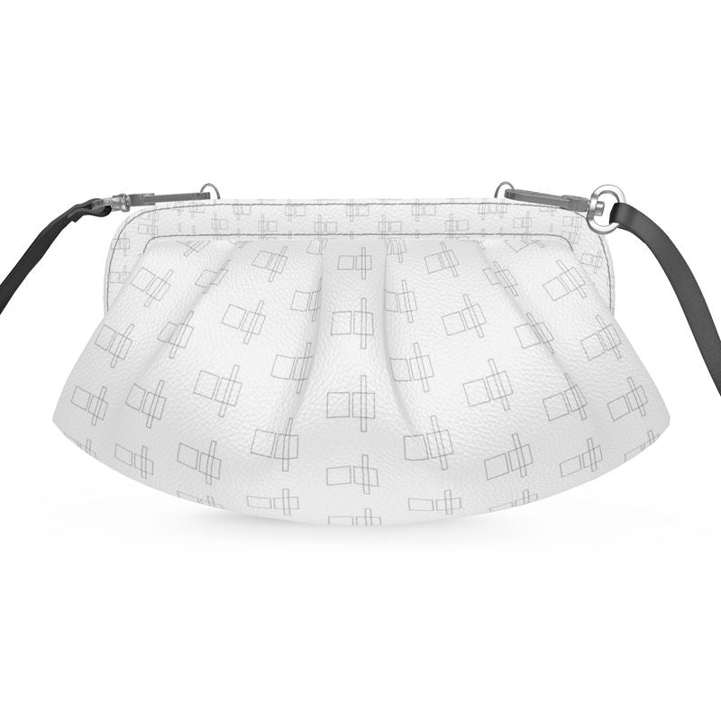 Lunar 2 Solar - Geometrics white Pleated Soft Frame Bag