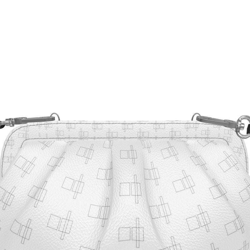 Lunar 2 Solar - Geometrics white Pleated Soft Frame Bag