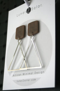 Minimalist Artizan Brown Polymer Clay Earrings