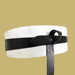 Load image into Gallery viewer, Lunar 2 Solar - Womens White Geometrics Leather Wrap Belt
